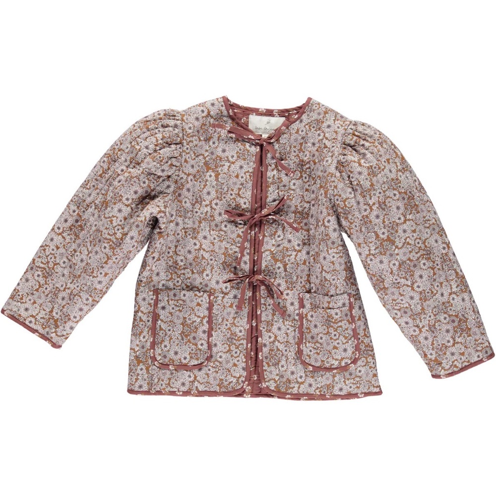 NWT Flora Quilted Jacket in Vintage Daisies by Bebe Organic